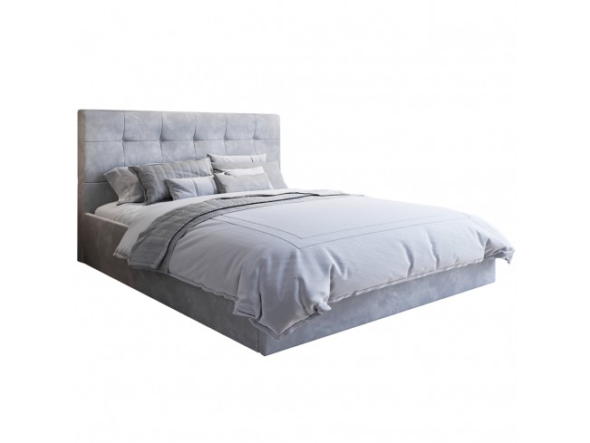 Łóżko tapicerowane Timo 140 Monolith 84 jasny szary - widok z przodu