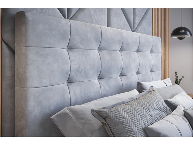Łóżko tapicerowane Timo 140 Monolith 84 jasny szary