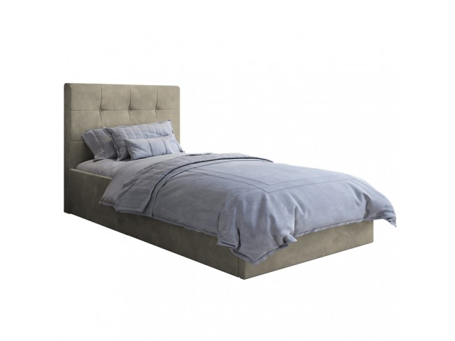 Łóżko tapicerowane Timo 80 Monolith 02 ecru - widok z przodu