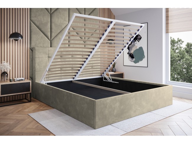 Łóżko tapicerowane Timo 160 Monolith 02 ecru