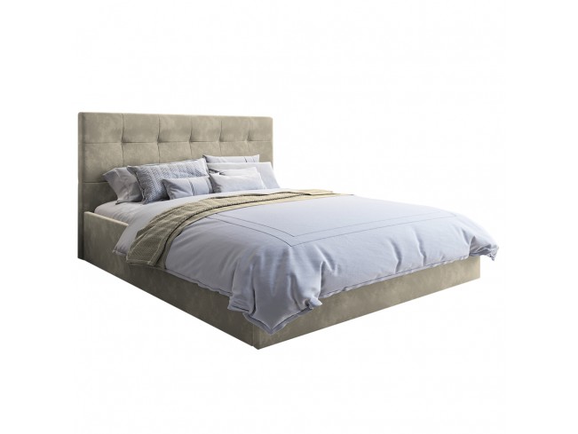 Łóżko tapicerowane Timo 160 Monolith 02 ecru - widok z przodu