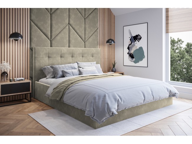 Łóżko tapicerowane Timo 180 Monolith 02 ecru