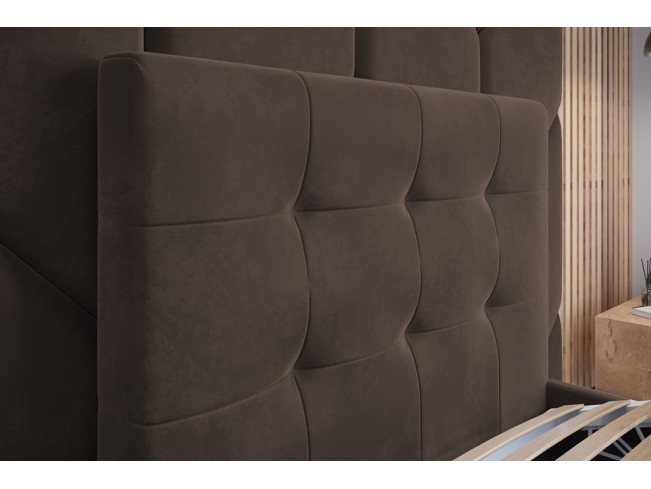 Łóżko tapicerowane Timo 90 Monolith 15 mleczna czekolada
