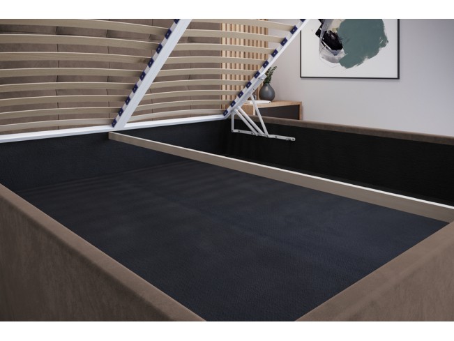 Łóżko tapicerowane Timo 140 Monolith 15 mleczna czekolada