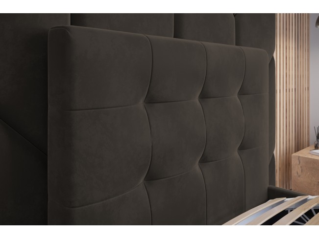 Łóżko tapicerowane Timo 80 Monolith 20 szary brąz