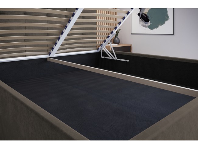 Łóżko tapicerowane Timo 180 Monolith 20 szary brąz