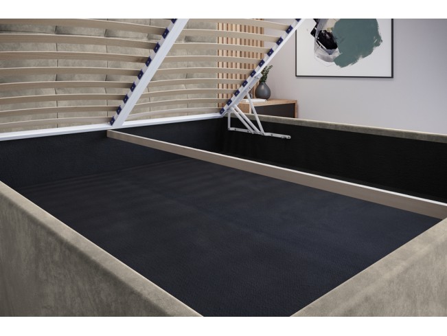 Łóżko tapicerowane Timo 160 Riviera 16 szary beż