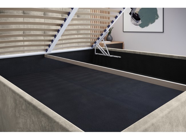 Łóżko tapicerowane Timo 140 Riviera 21 jasny beż