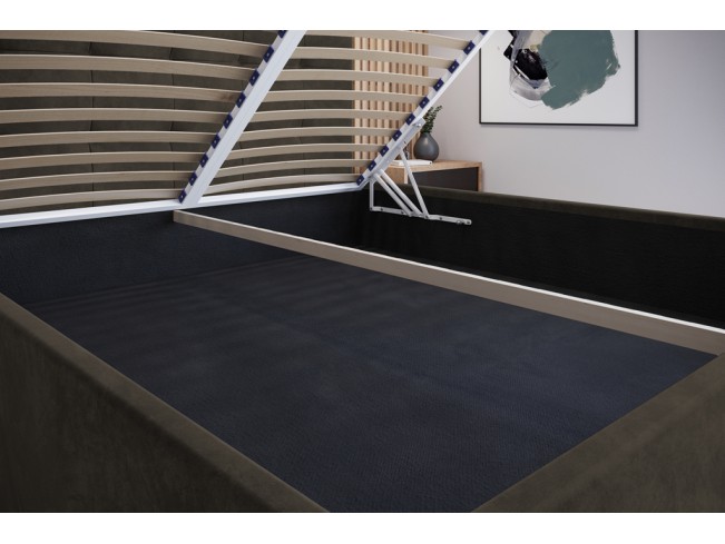 Łóżko tapicerowane Timo 160 Riviera 26 ciemny brąz