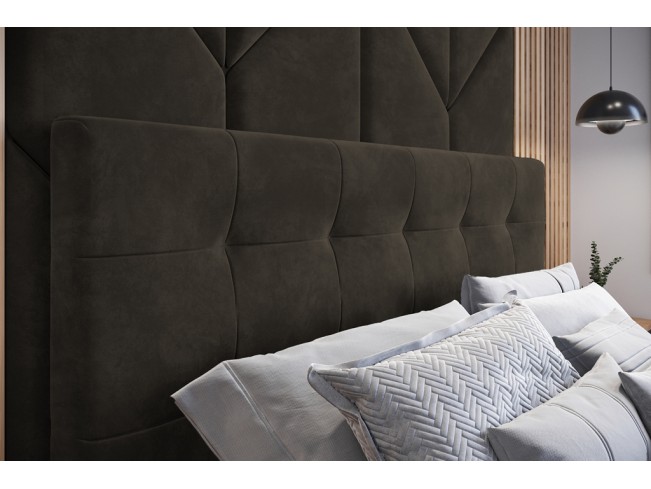 Łóżko tapicerowane Timo 160 Riviera 26 ciemny brąz