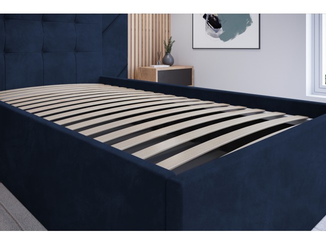 Łóżko tapicerowane Timo 80 Riviera 81 granatowy