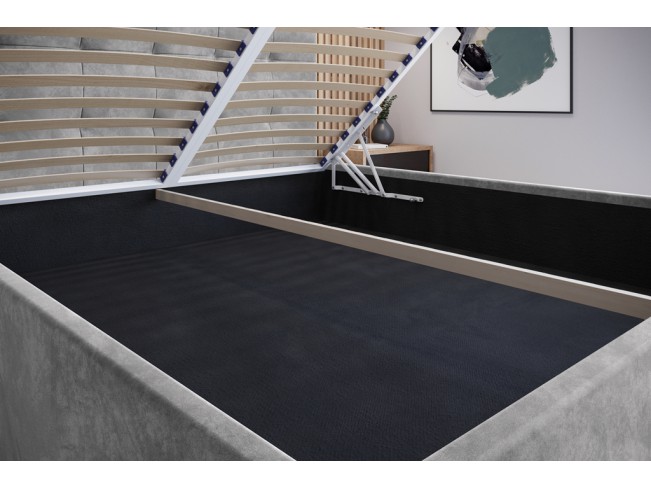 Łóżko tapicerowane Timo 140 Riviera 82 jasny szary