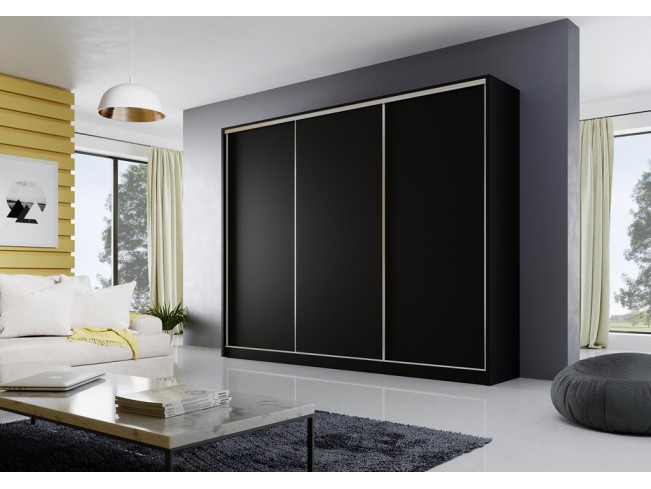 Szafa przesuwna Meblo czarny mat 270 cm