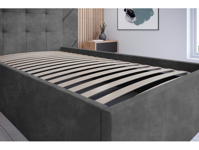 Łóżko tapicerowane Timo 80 Riviera 91 szary