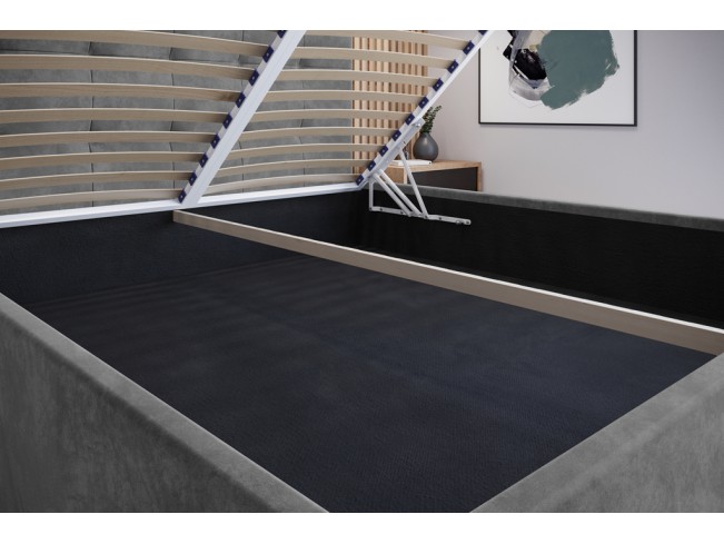 Łóżko tapicerowane Timo 140 Riviera 91 szary