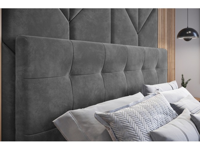 Łóżko tapicerowane Timo 160 Riviera 91 szary