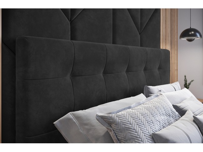 Łóżko tapicerowane Timo 160 Riviera 95 ciemny szary