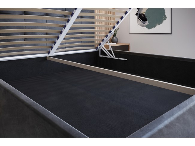 Łóżko tapicerowane Timo 180 Riviera 100 czarny