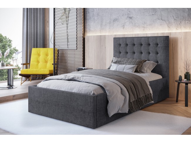 Łóżko tapicerowane Prato 90 Sawana 05 szary