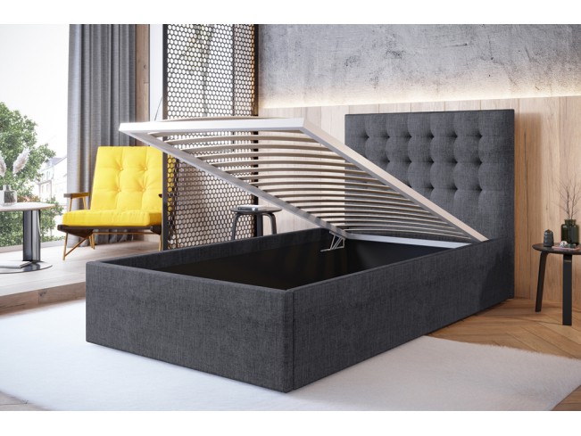 Łóżko tapicerowane Prato 120 Sawana 05 szary