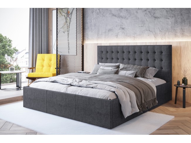 Łóżko tapicerowane Prato 180 Sawana 05 szary