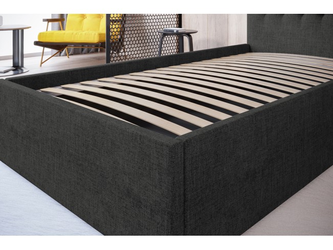 Łóżko tapicerowane Prato 80 Sawana 14 czarny