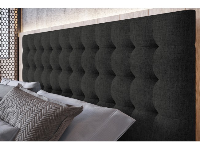 Łóżko tapicerowane Prato 140 Sawana 14 czarny