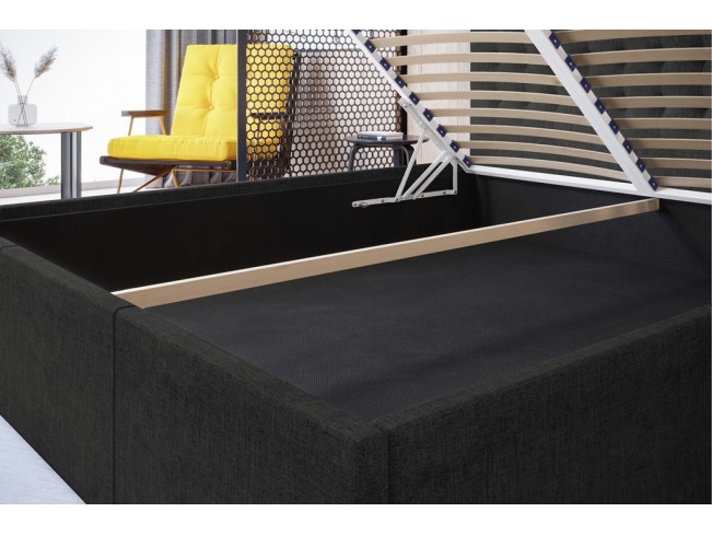 Łóżko tapicerowane Prato 140 Sawana 14 czarny