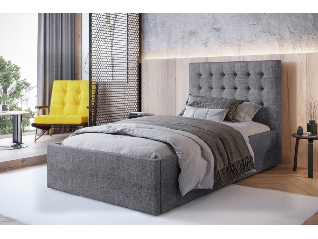 Łóżko tapicerowane Prato 80 Sawana 21 jasny szary