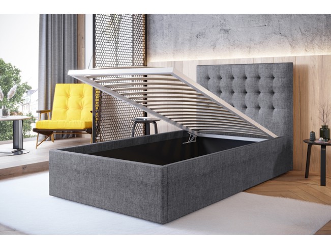 Łóżko tapicerowane Prato 120 Sawana 21 jasny szary