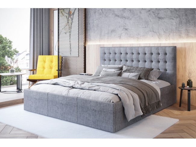 Łóżko tapicerowane Prato 140 Sawana 21 jasny szary