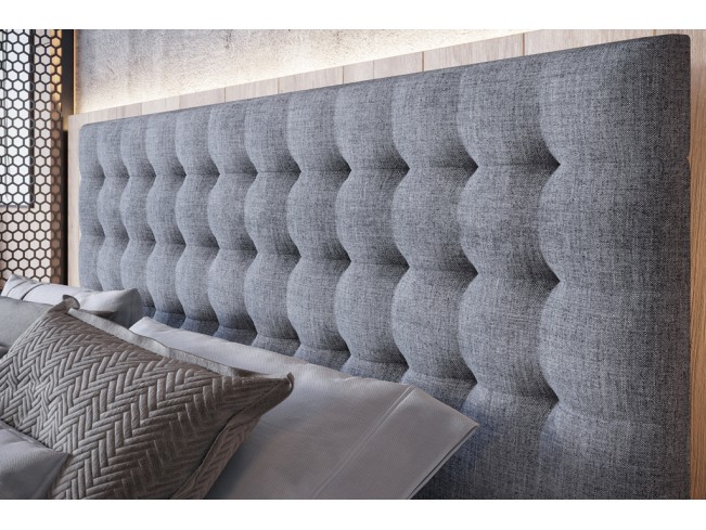 Łóżko tapicerowane Prato 140 Sawana 21 jasny szary