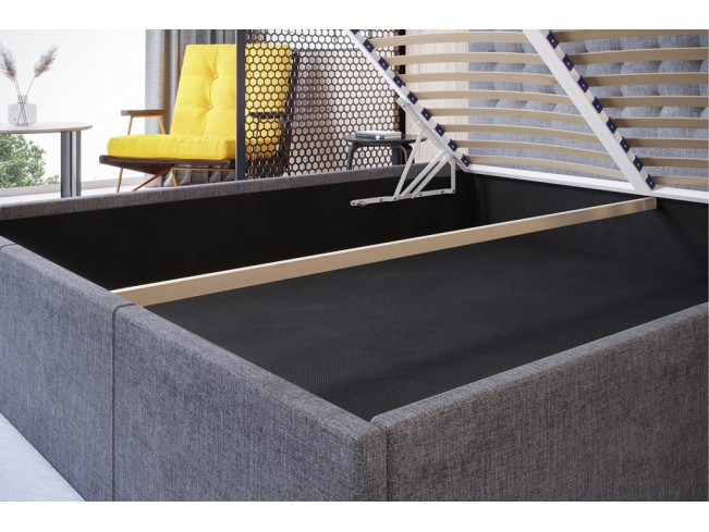 Łóżko tapicerowane Prato 180 Sawana 21 jasny szary