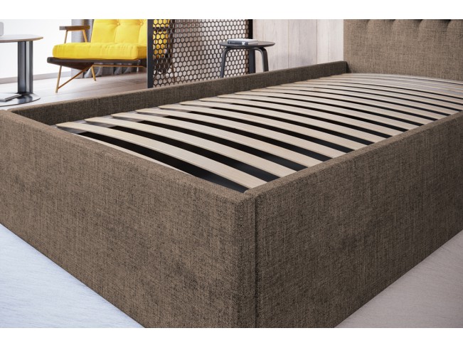 Łóżko tapicerowane Prato 80 Sawana 25 ciepły brąz