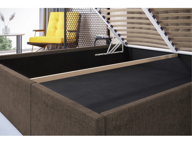 Łóżko tapicerowane Prato 160 Sawana 25 ciepły brąz