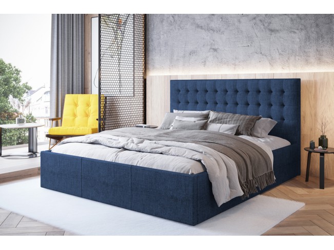 Łóżko tapicerowane Prato 140 SA-80 Sawana 80 niebieski jeans