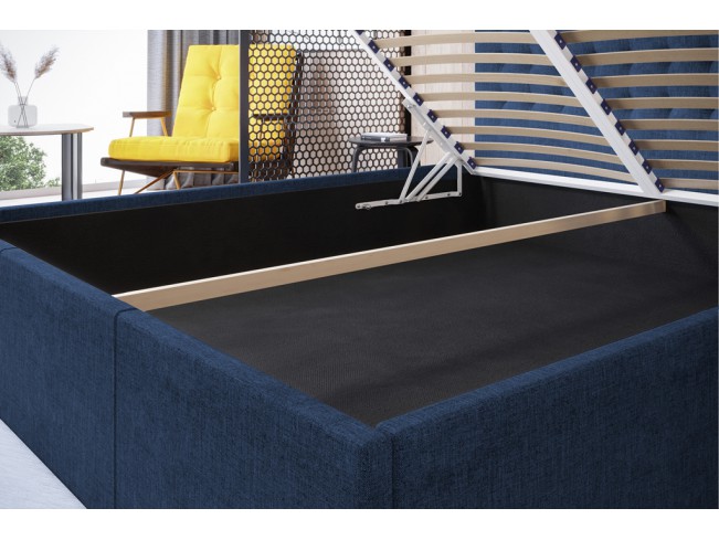 Łóżko tapicerowane Prato 160 Sawana 80 niebieski jeans
