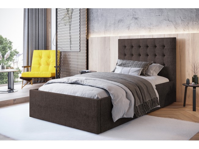 Łóżko tapicerowane Prato 80 Inari 24 mleczna czekolada