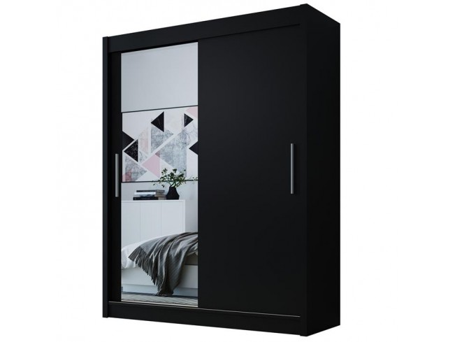 Szafa Doti 1 120 czarny mat - widok ogólny