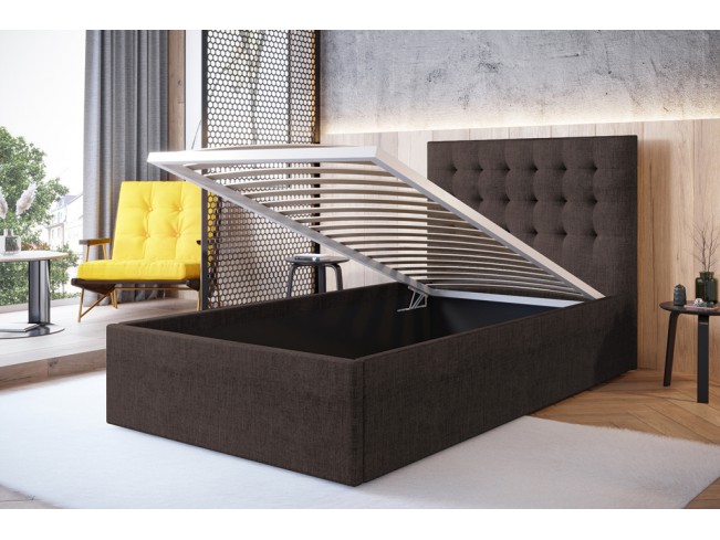 Łóżko tapicerowane Prato 90 Inari 24 mleczna czekolada