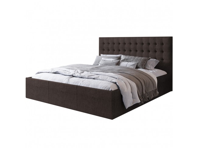 Łóżko tapicerowane Prato 140 Inari 24 mleczna czekolada - widok z przodu