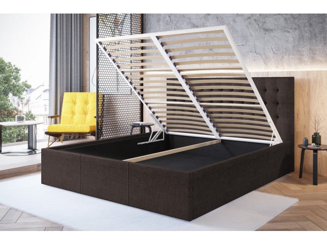 Łóżko tapicerowane Prato 160 Inari 24 mleczna czekolada