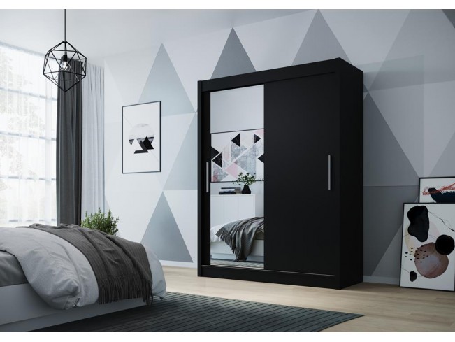 Szafa przesuwna Doti 1 czarny mat 120 cm