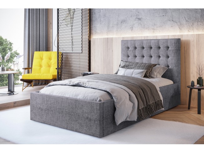 Łóżko tapicerowane Prato 80 Inari 91 jasny szary