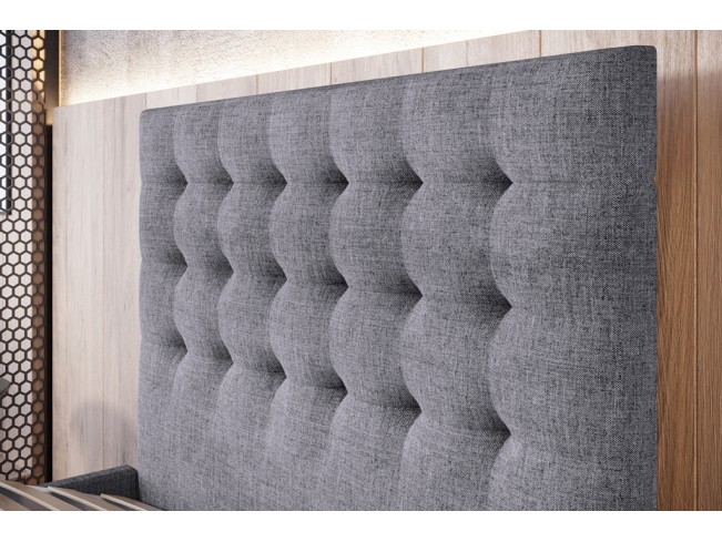 Łóżko tapicerowane Prato 80 Inari 91 jasny szary