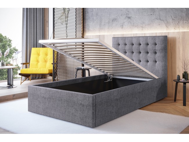 Łóżko tapicerowane Prato 90 Inari 91 jasny szary