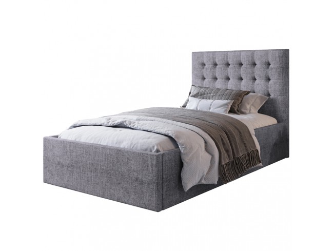 Łóżko tapicerowane Prato 120 Inari 91 jasny szary - widok z przodu