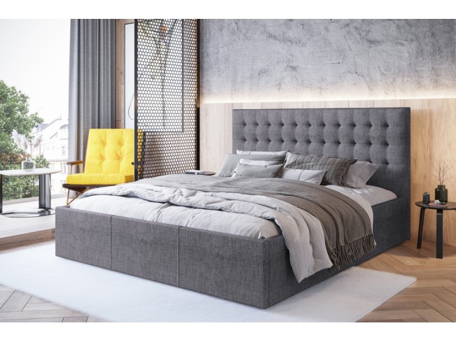 Łóżko tapicerowane Prato 180 Inari 91 jasny szary