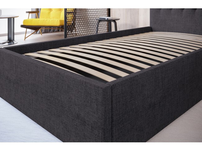 Łóżko tapicerowane Prato 80 Inari 96 ciemny szary