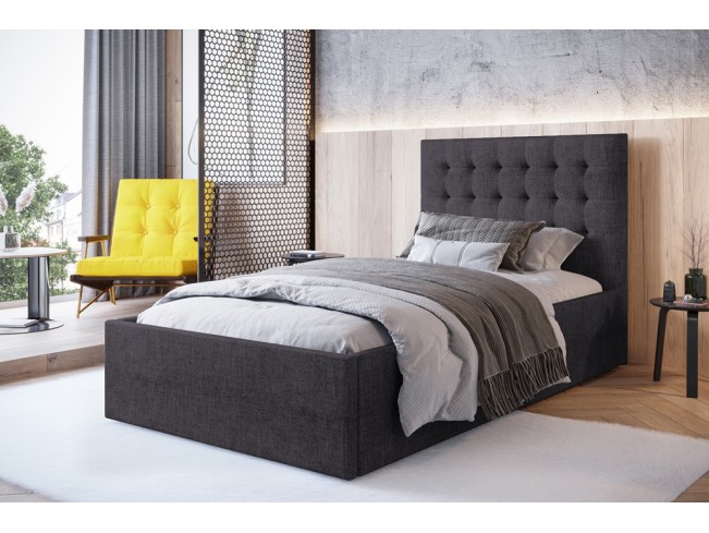 Łóżko tapicerowane Prato 90 Inari 96 ciemny szary